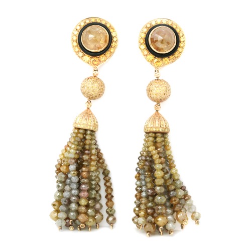 139.31 Ct. Natural Fancy Yellow Diamond Earrings