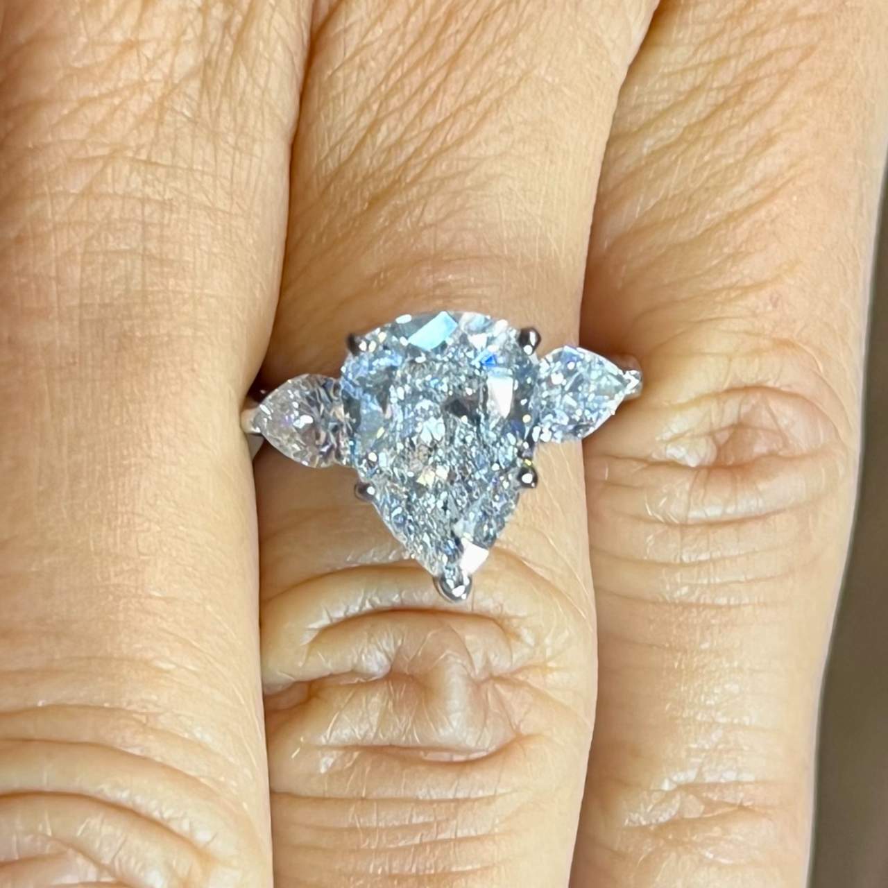 Platinum 4.02 Ct. GIA Certified Diamond Engagement Ring