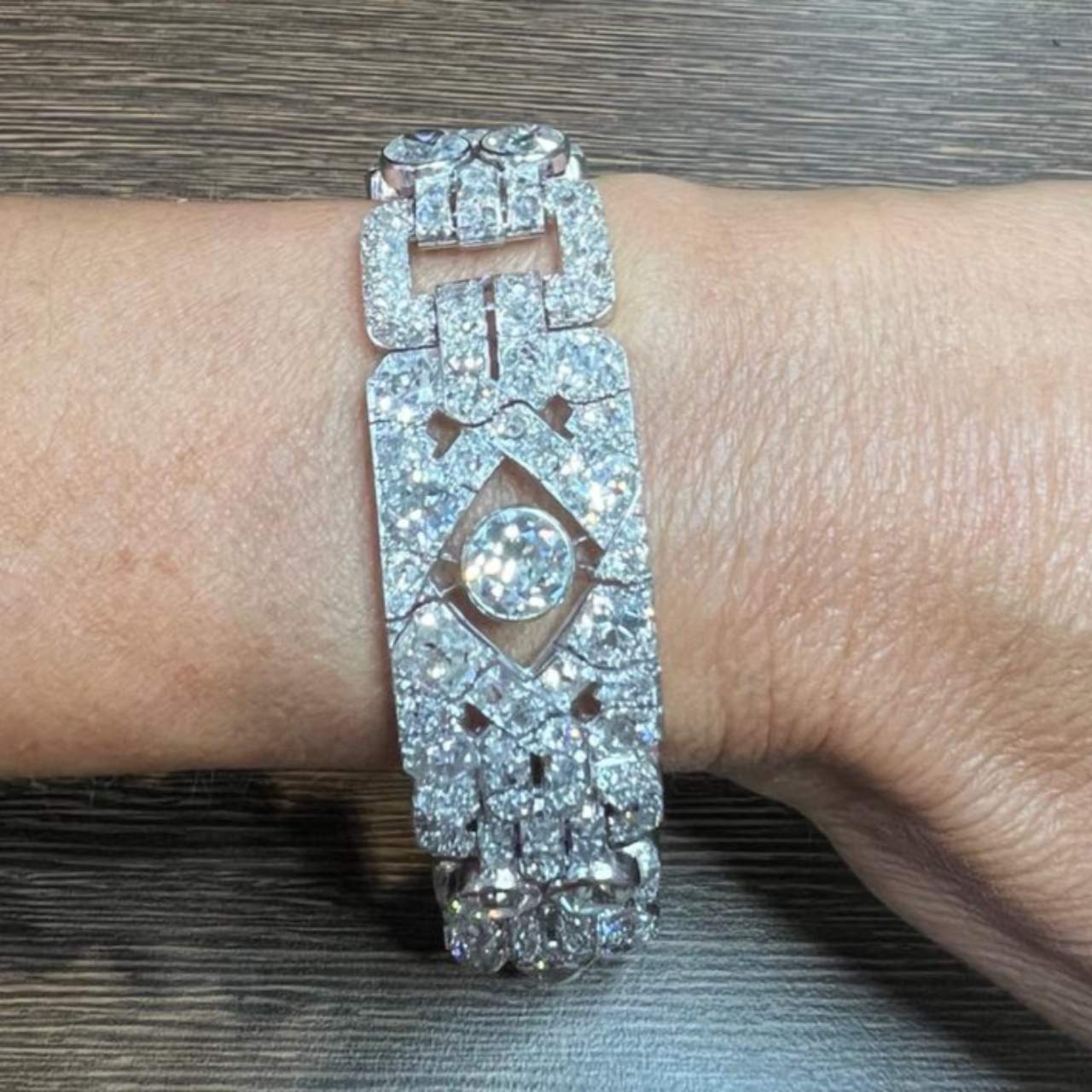 50.00 Ct Diamond French Deco Bracelet
