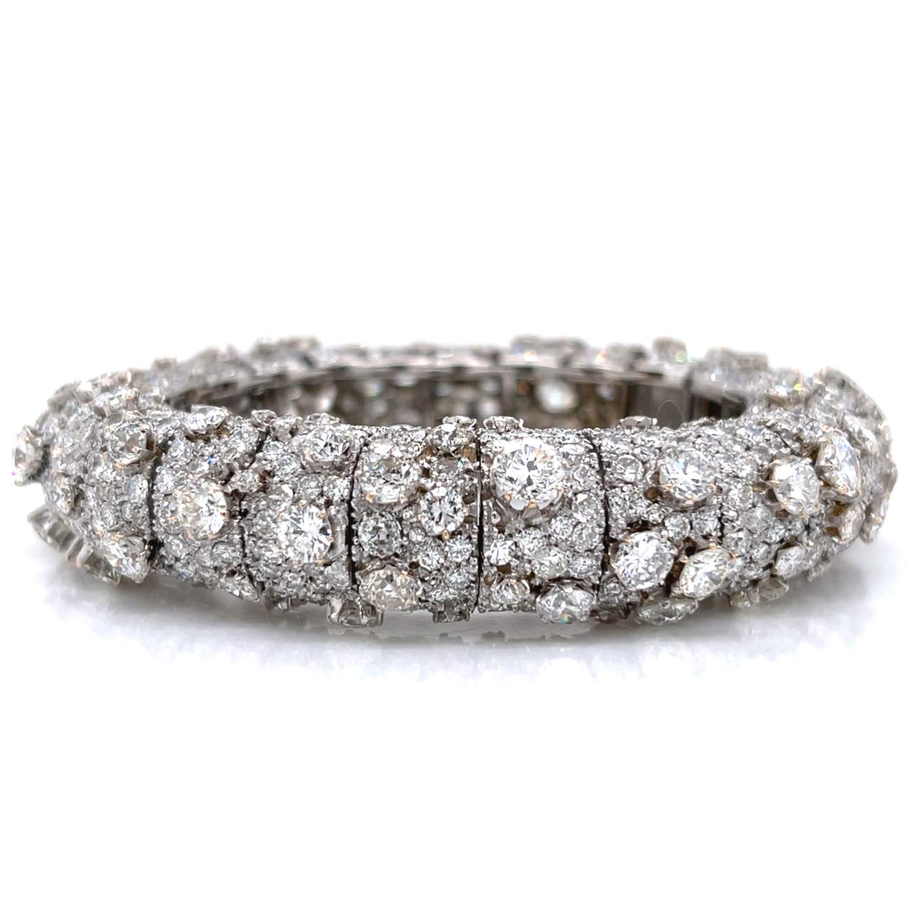 1960’s Platinum 84.00 Ct Diamond Bracelet