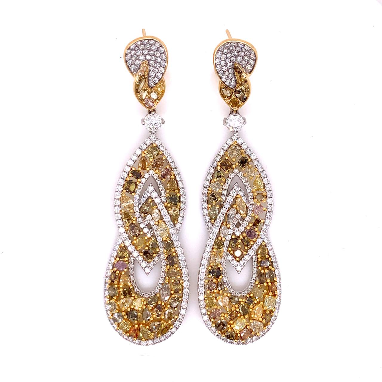 Fancy Yellow Diamond Earrings