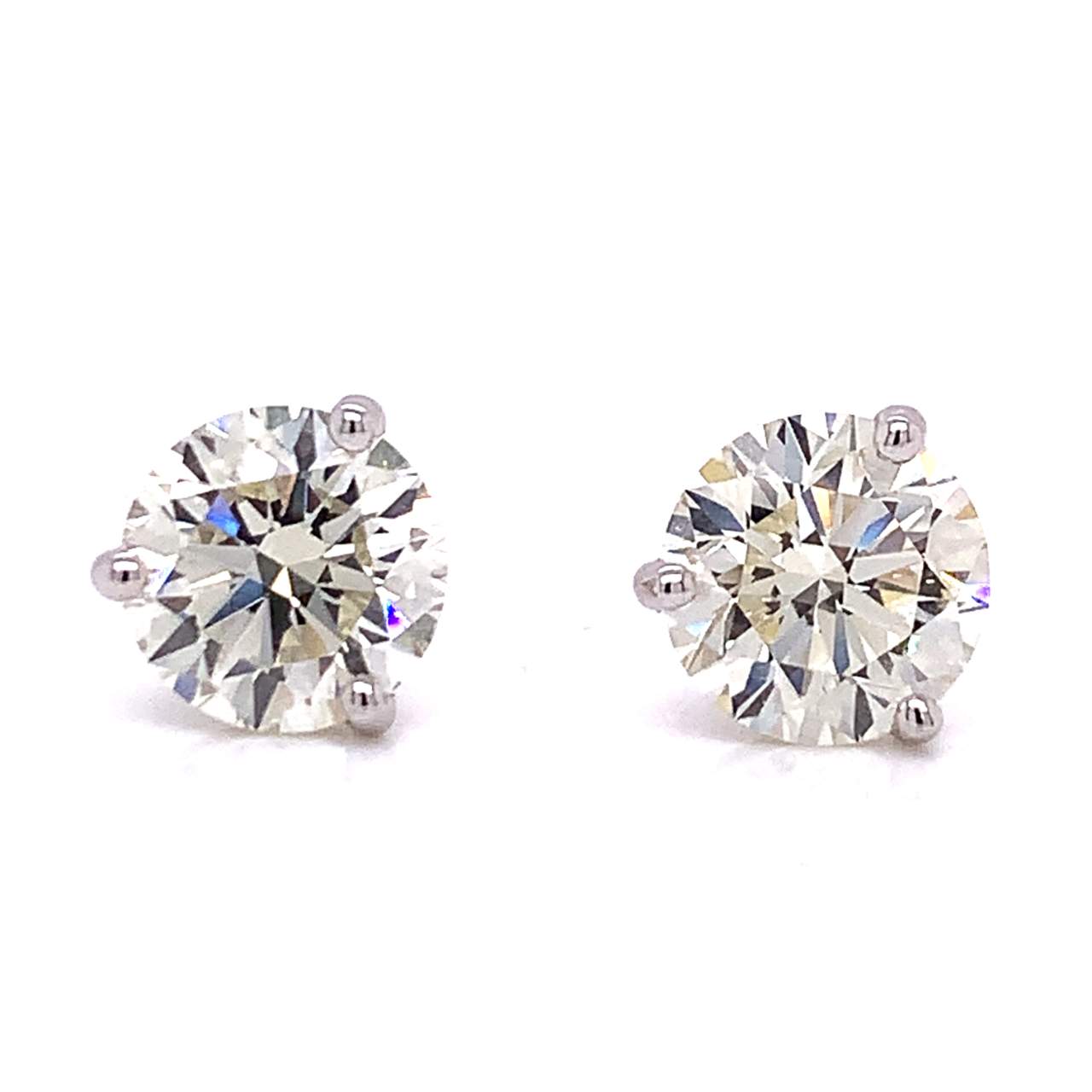 GIA Certified 4.00 Ct. Diamond Stud Earrings