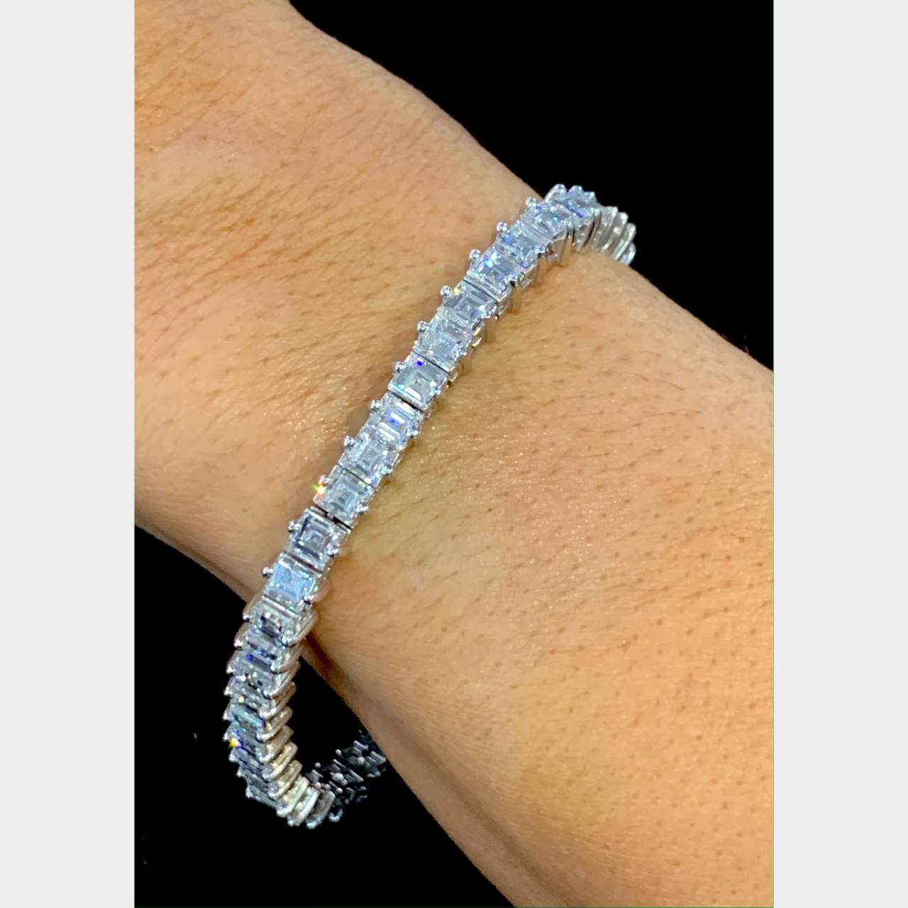 1950’s Platinum 22.50 Ct. Diamond Tennis Bracelet