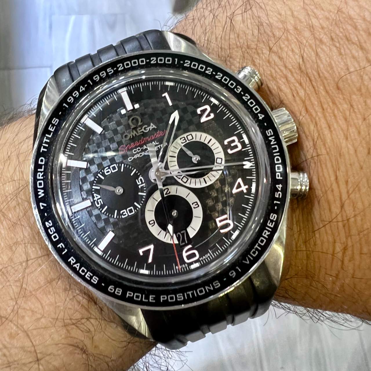 Omega Stainless Steel Michael Schumacher Limited Edition Watch