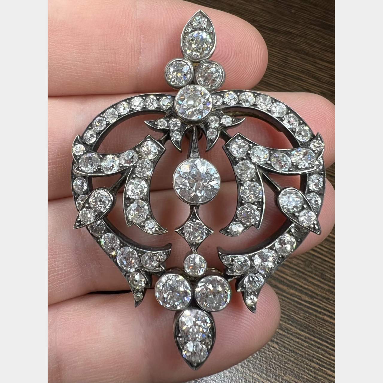 14.50 Ct Victorian Diamond Pendant