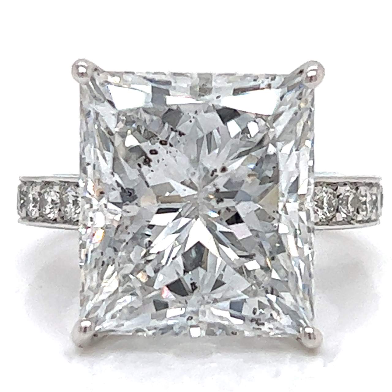 Platinum 13.49 Ct. GIA Certified Diamond Ring