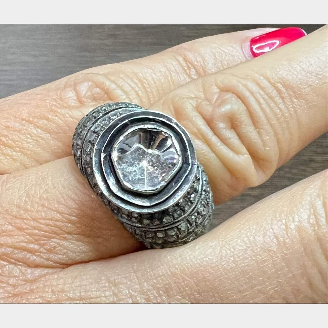 14K & Silver Diamond Mounting