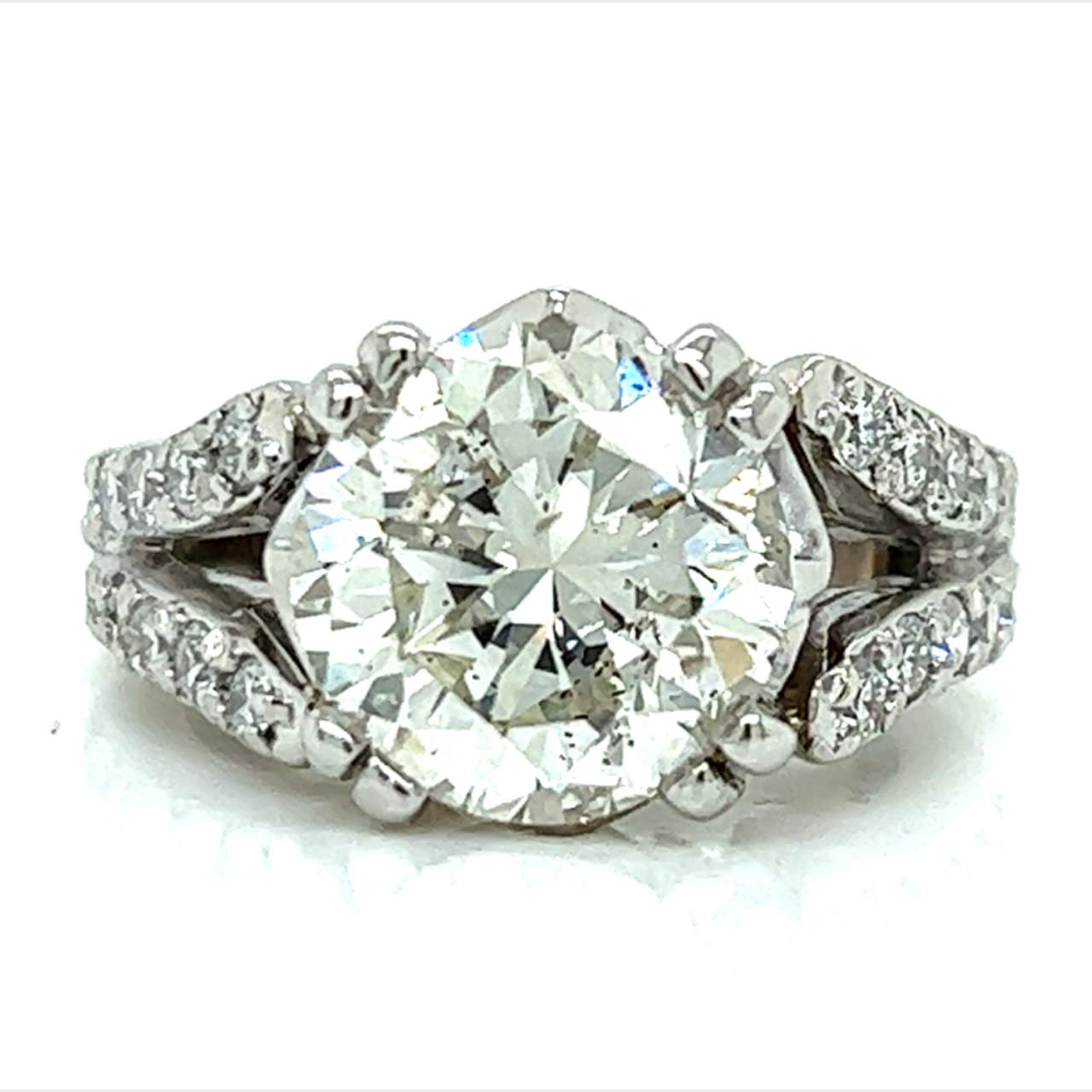 Platinum 4.90 Ct. GIA Certified Diamond Ring