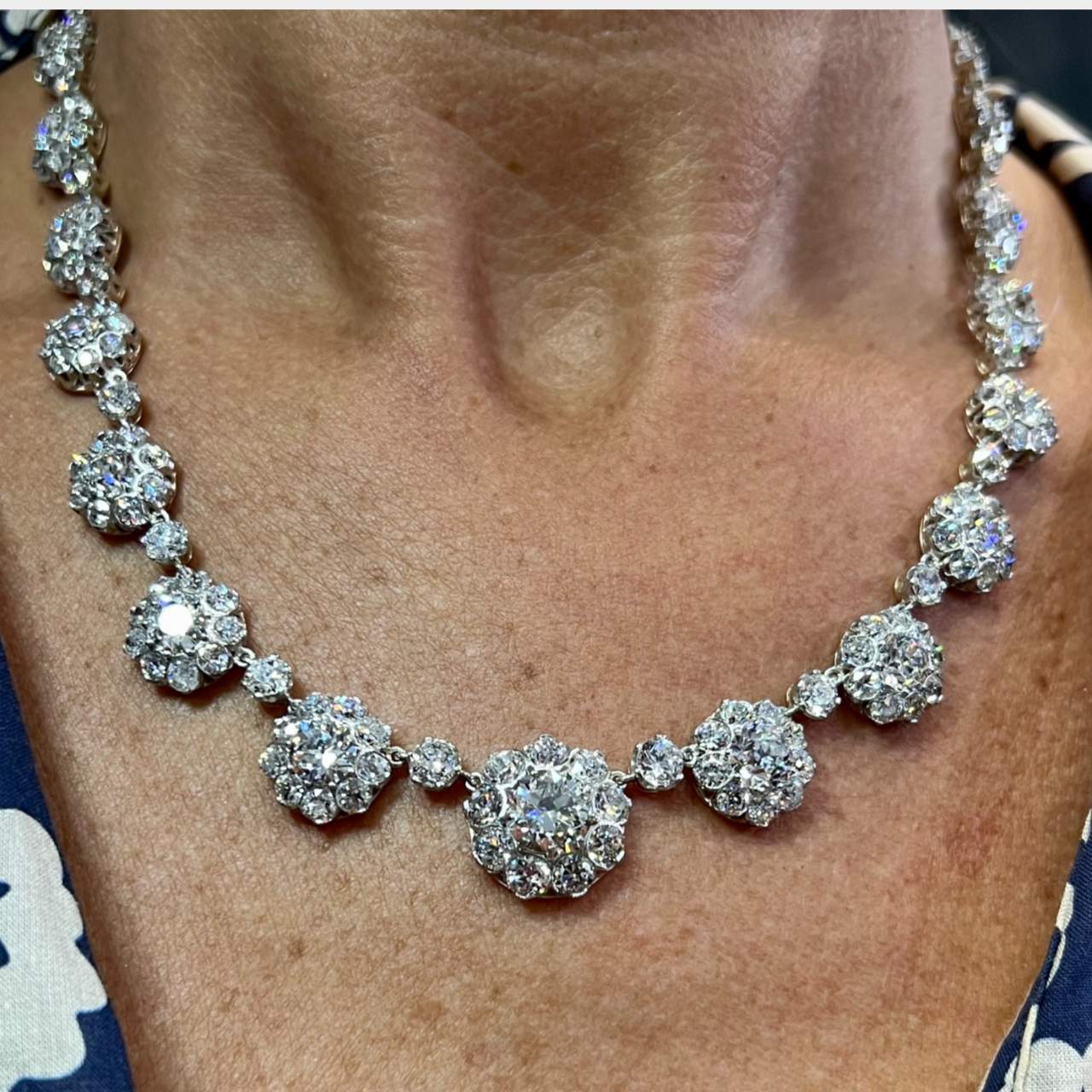 Platinum & 18K White Gold 58.75 Ct. Diamond Necklace