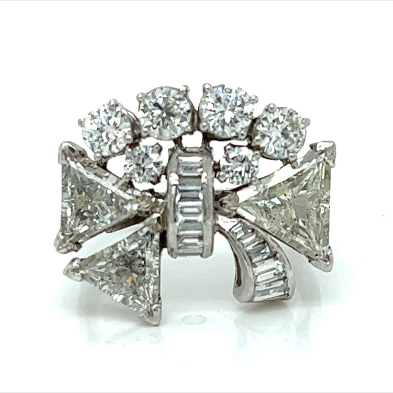 5.70 Ct Diamond Art Deco Cocktail Ring