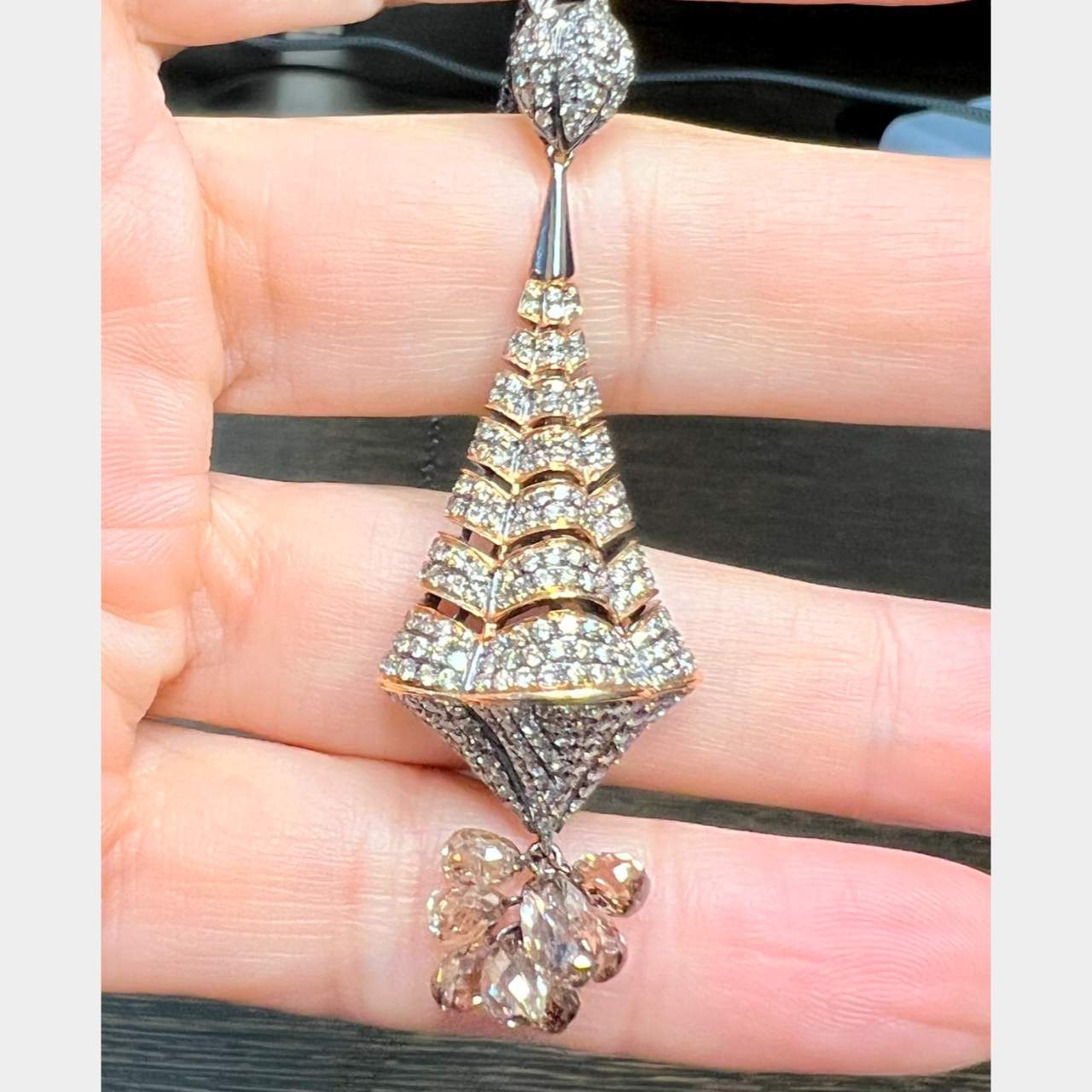 18K Champagne Diamond Necklace