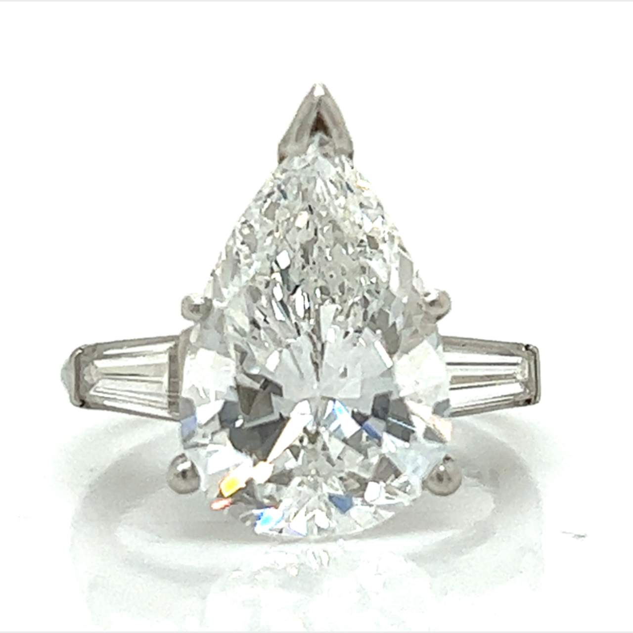 Platinum 5.24 Ct. GIA Certified Diamond Engagement Ring