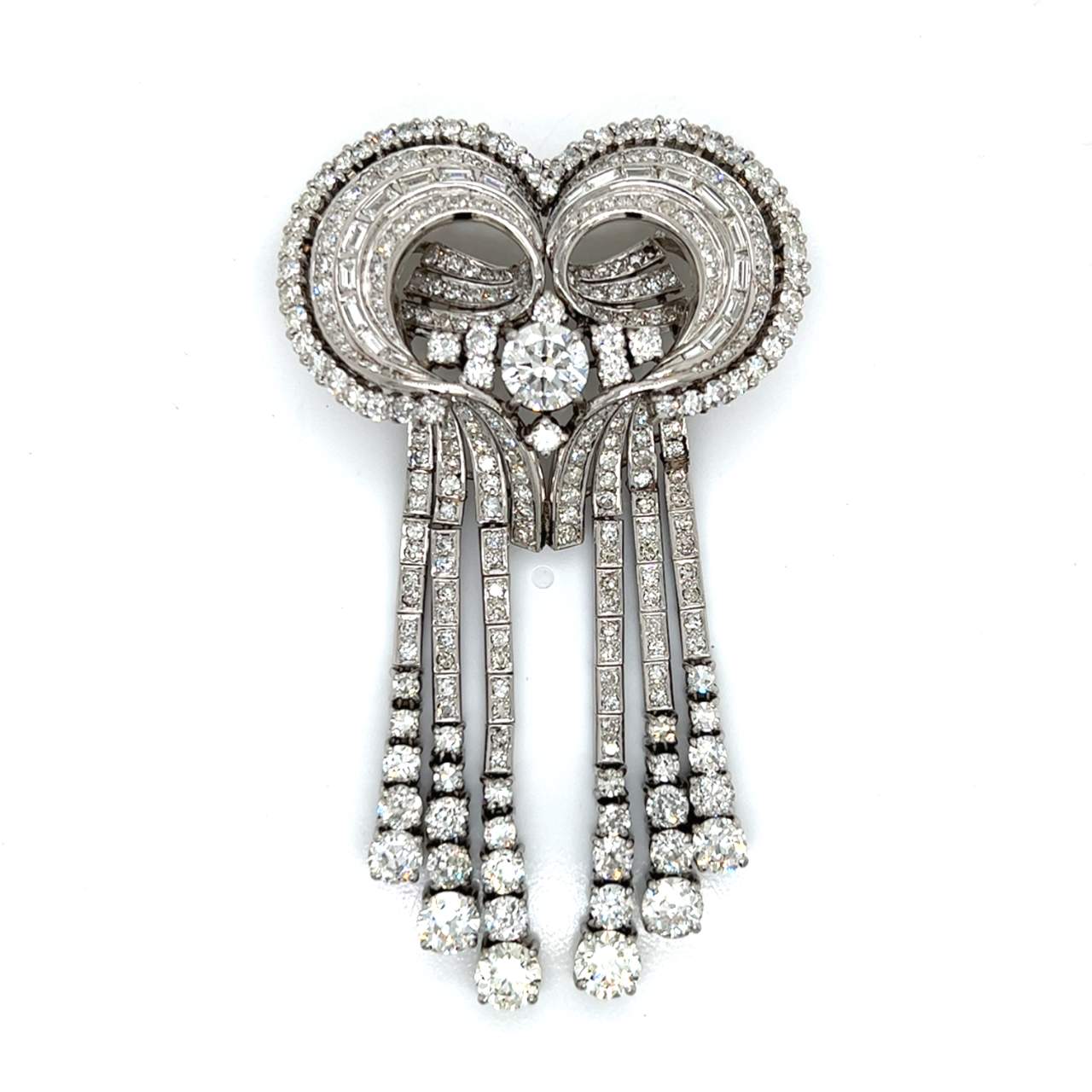 Art Deco Platinum Diamond Pendant