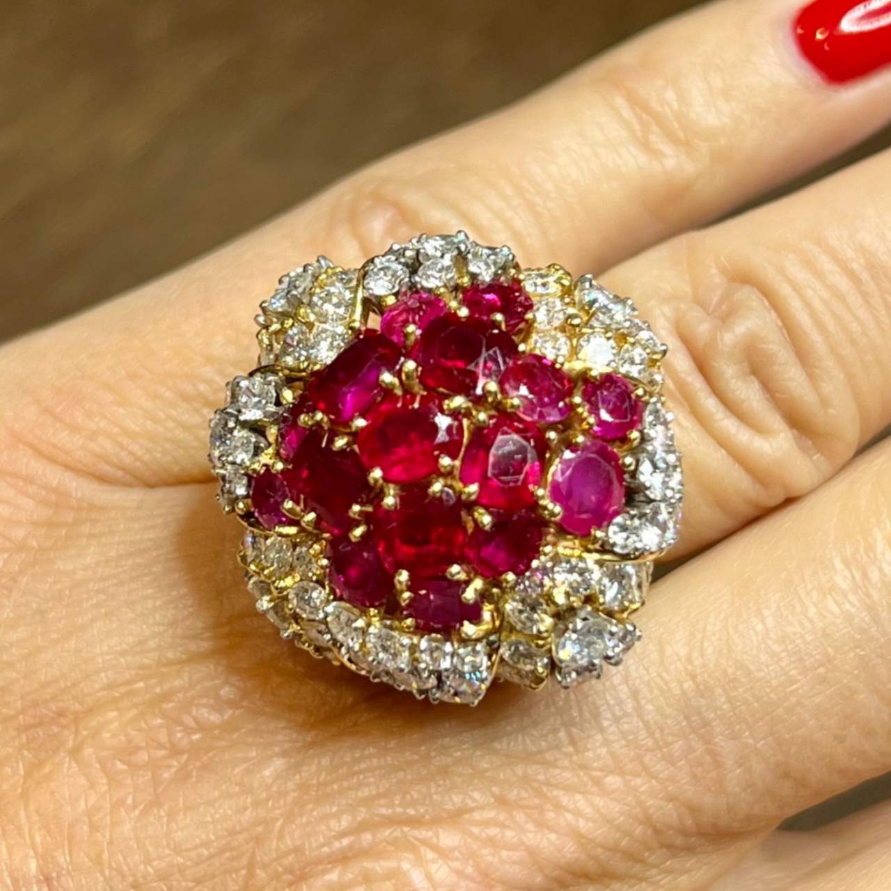 9.00 Ct. Burma No Heat Ruby & Diamond Ring