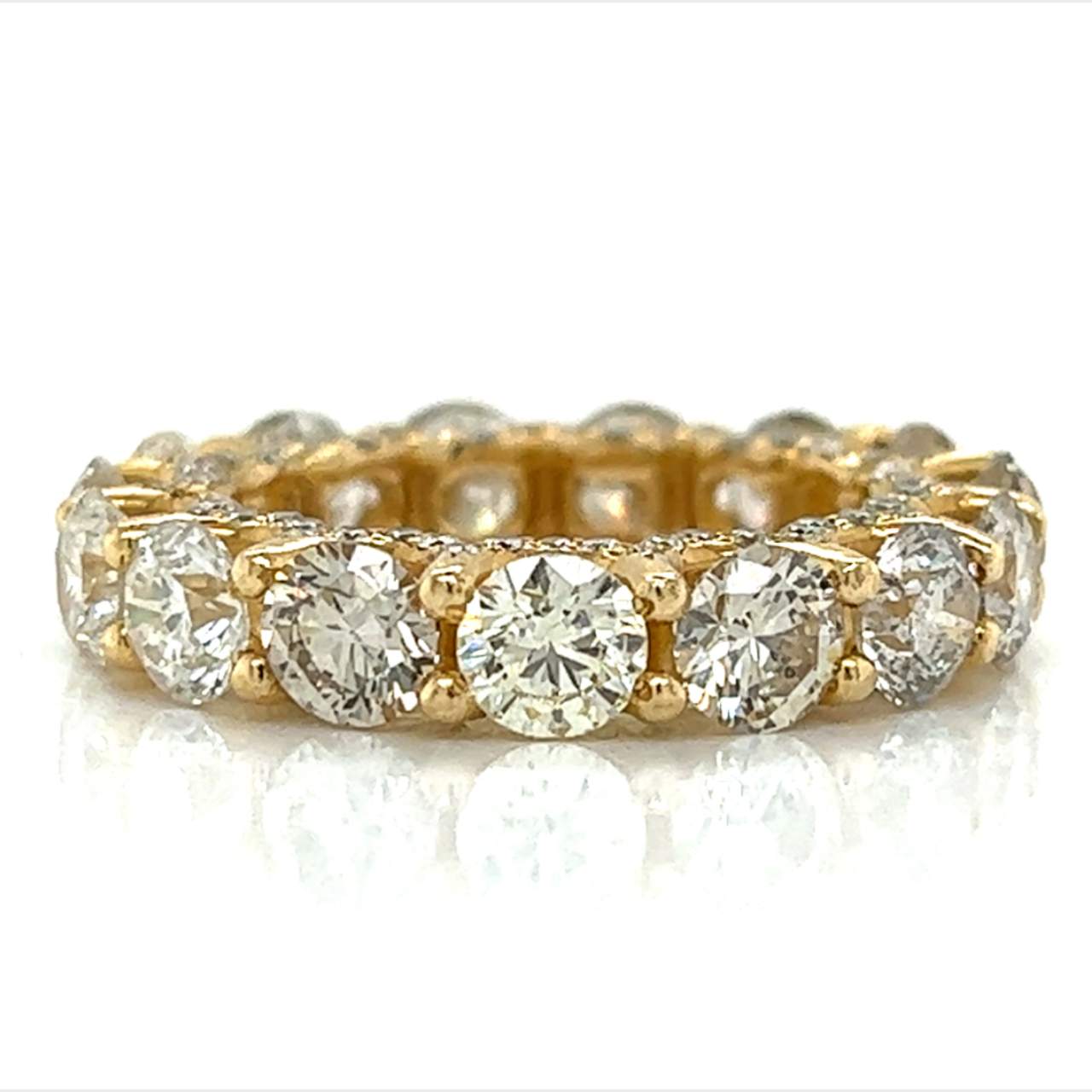 14K Yellow gold 7.95Ct. Diamond Eternity Band