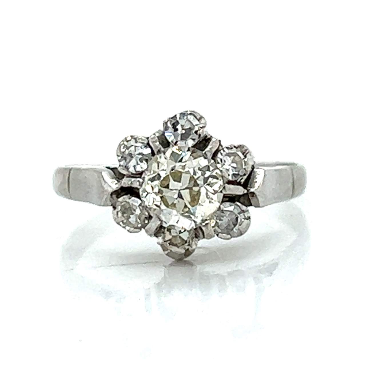 Art Deco Platinum 0.65 Ct. Diamond Ring
