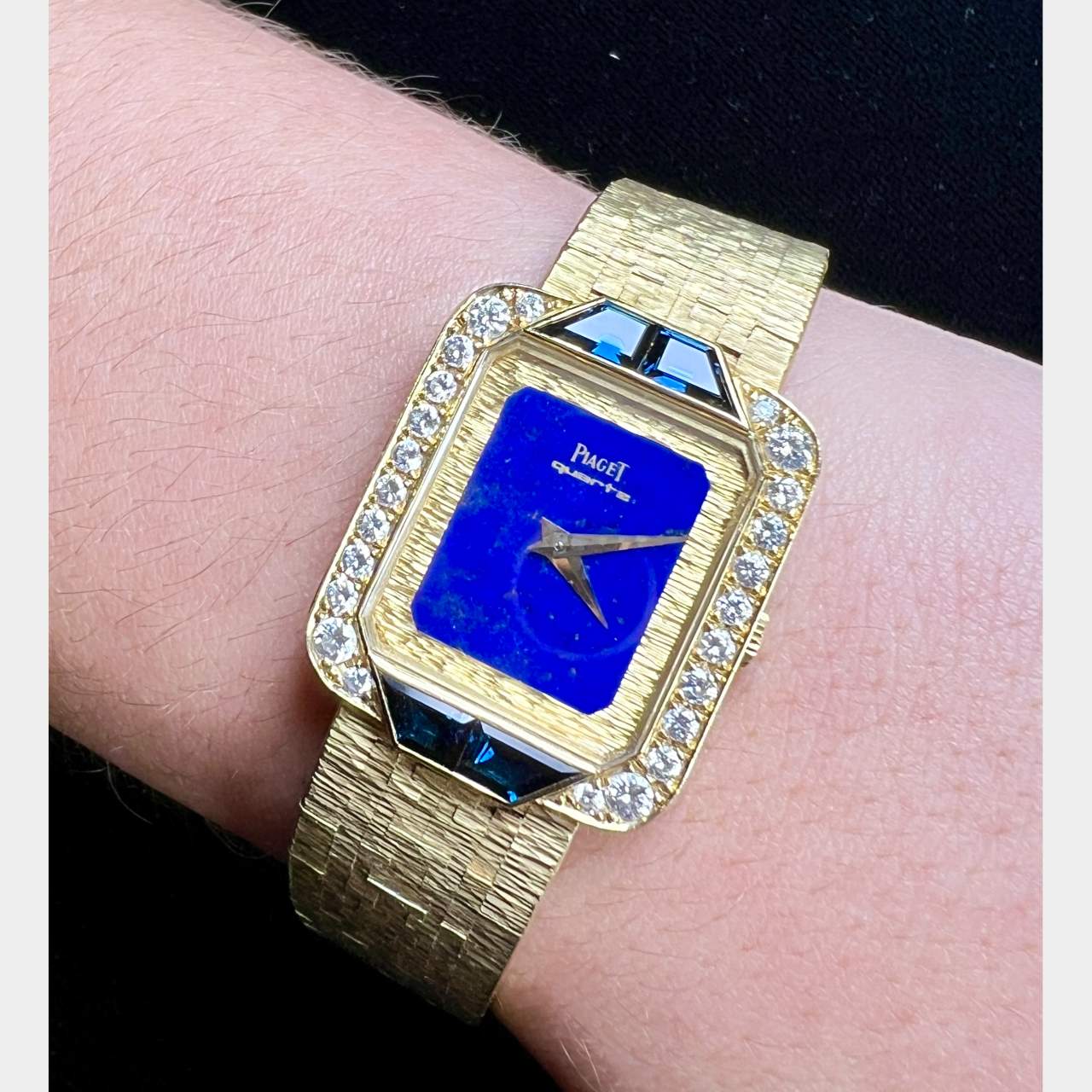 Piaget 18K Yellow Gold Lapis Lazuli, Sapphire, & Diamond Watch