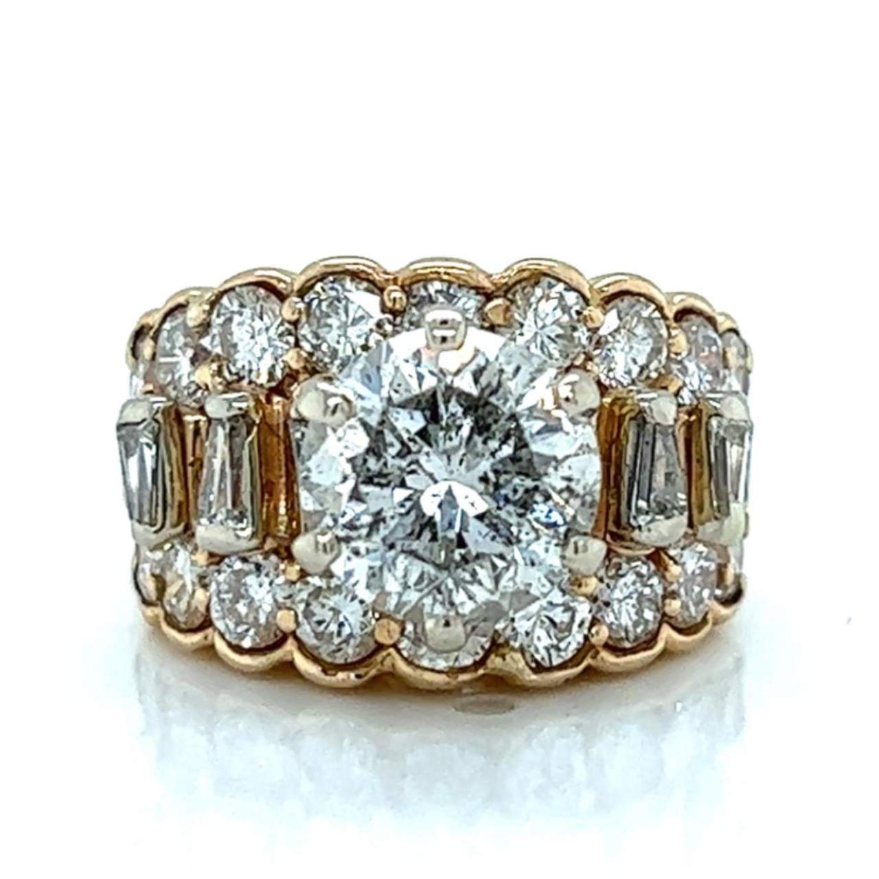 18K Yellow Gold 3.50 Ct. Diamond Cocktail Ring