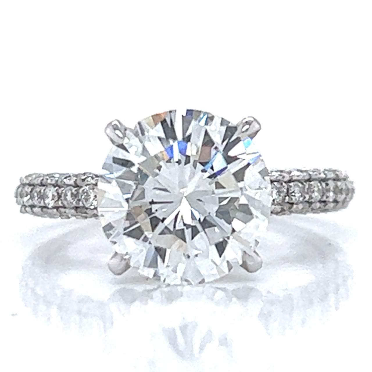 18K White Gold 3.02 Ct. GIA Certified Diamond Ring