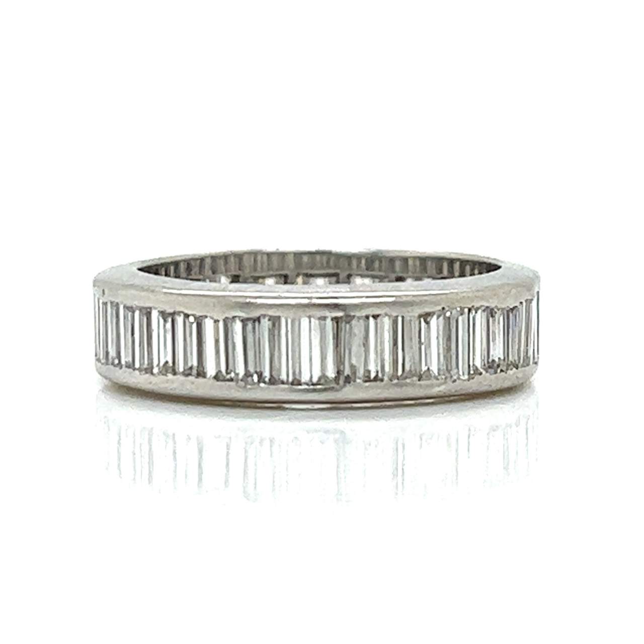 Art Deco Platinum 3.50 Ct. Diamond Eternity Ring