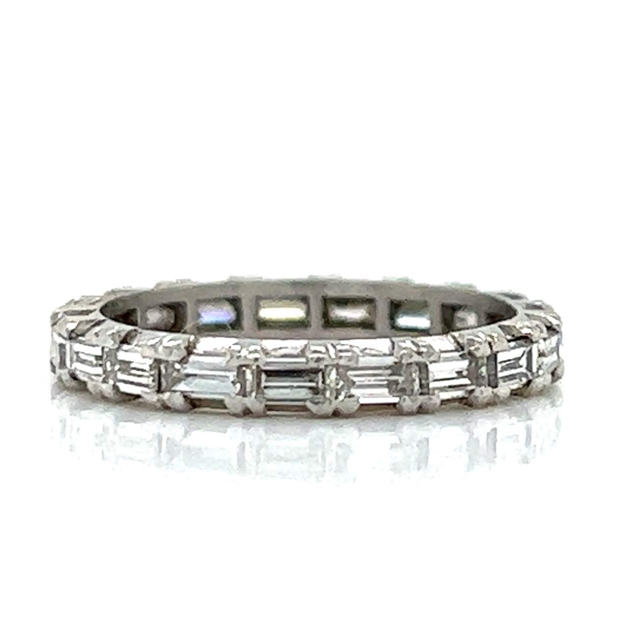 Art Deco Platinum 1.00 Ct. Diamond Eternity Band