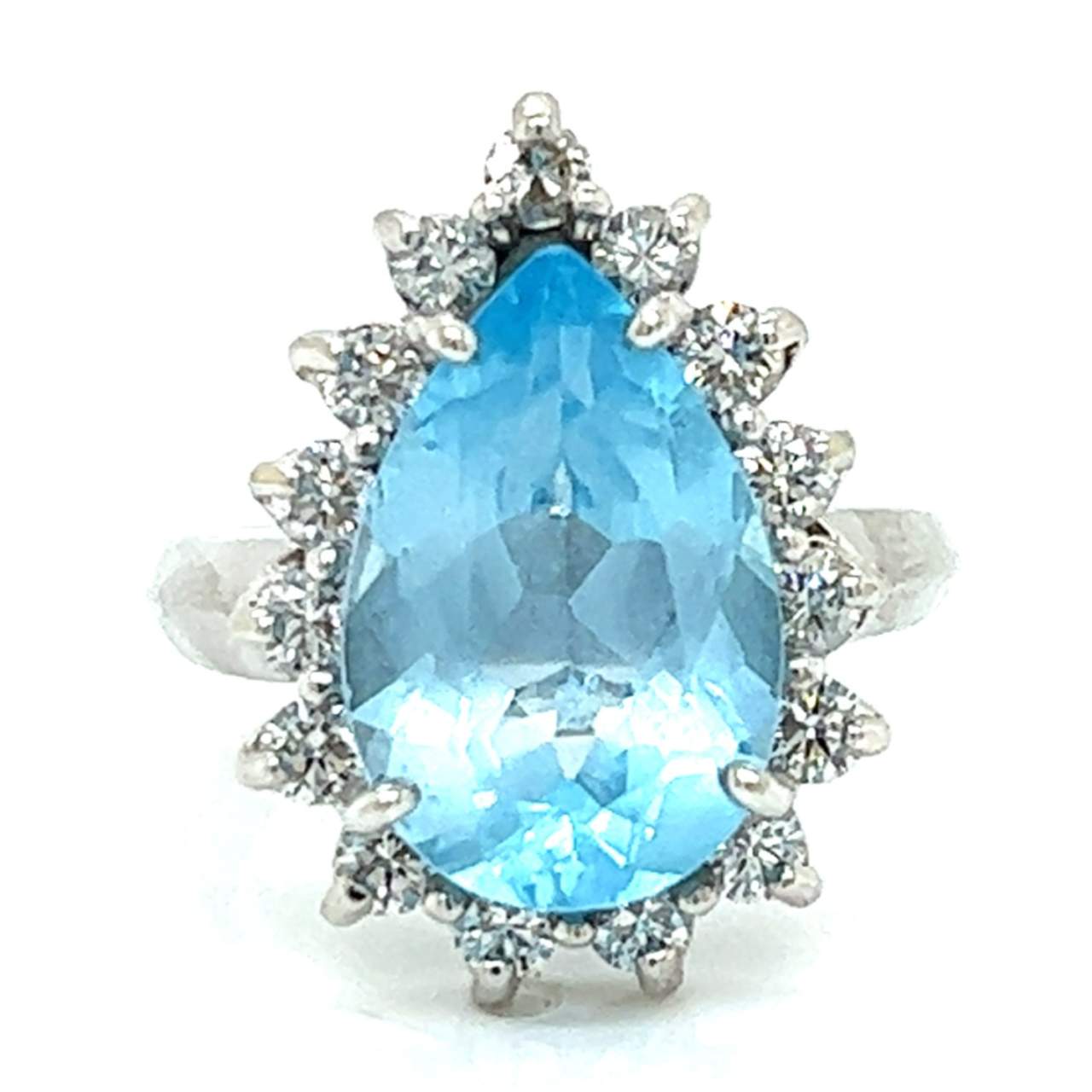 14K White Gold Diamond Ring