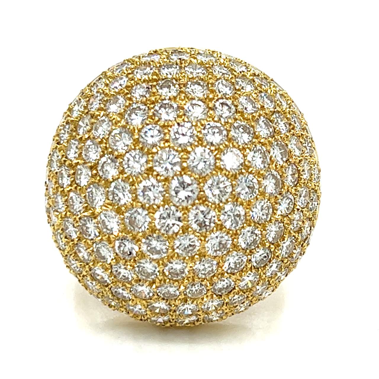 18K Yellow Gold 12.50 Ct. Diamond Cocktail Ring