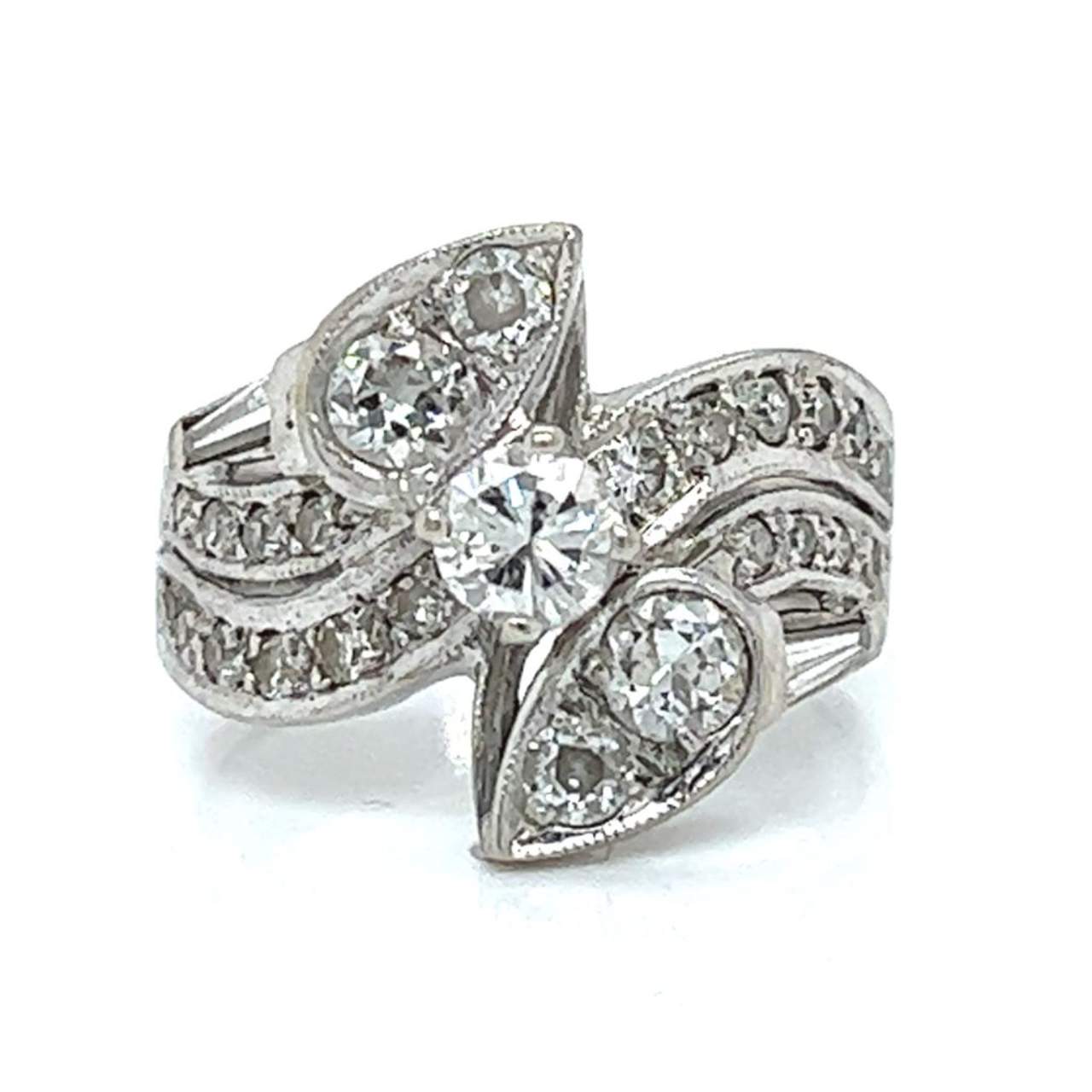 14K White Gold Diamond 1.65 Ct. Diamond Ring