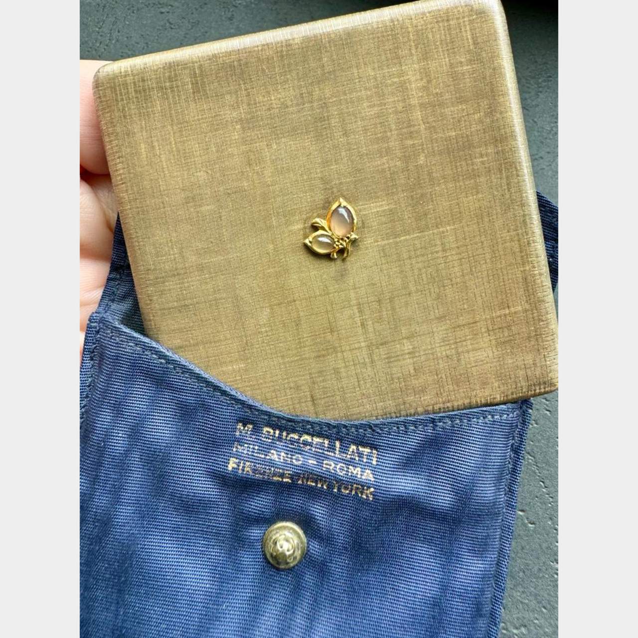 M. BUCCELLATI 18K Yellow Gold Makeup Compact