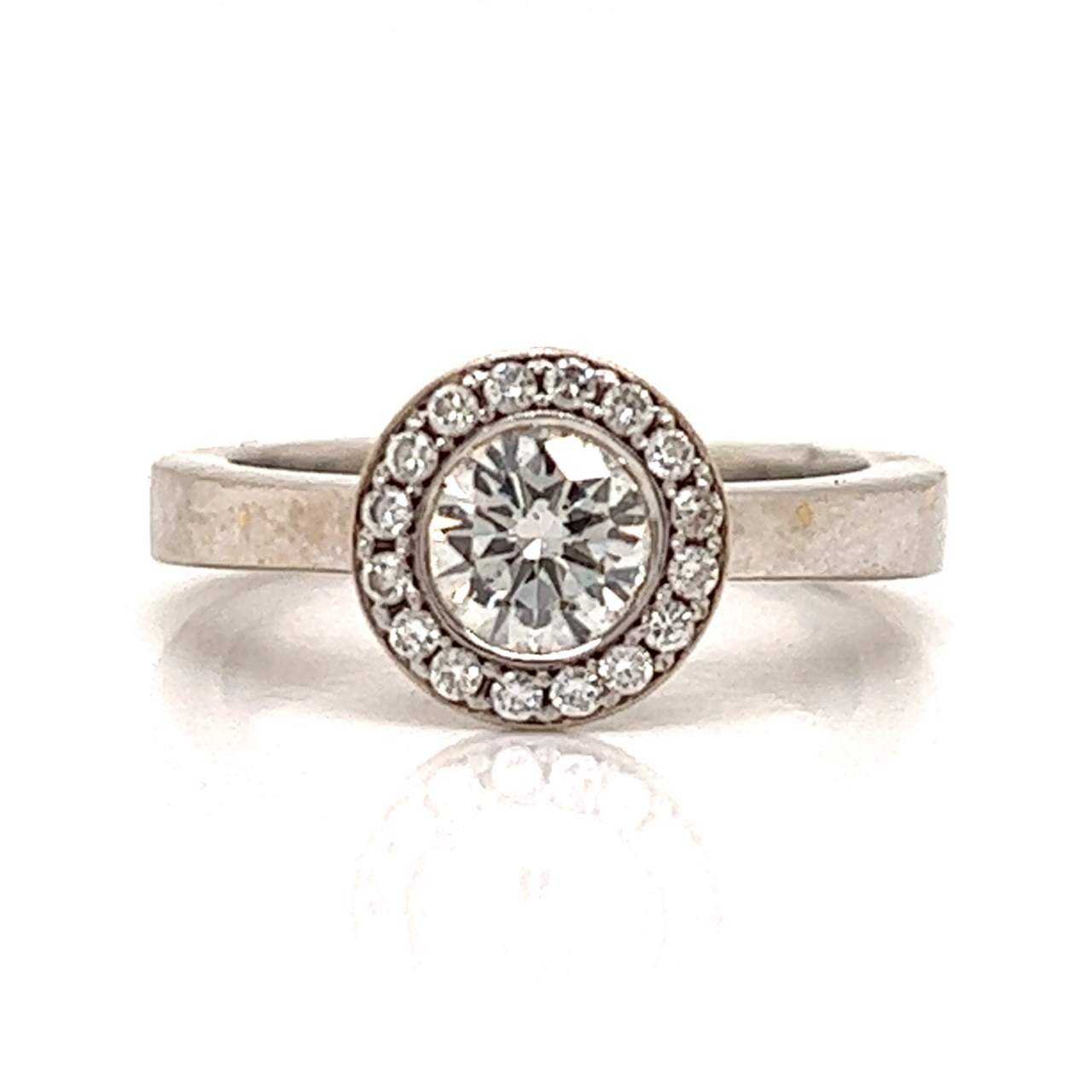 Platinum 0.90 Ct. Diamond Ring