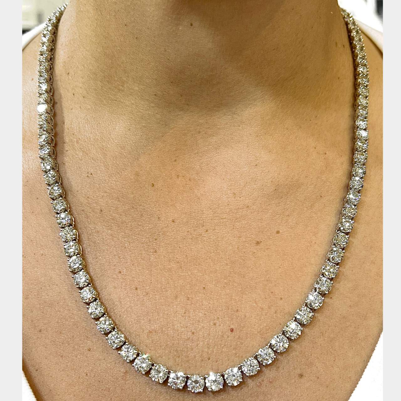 55.00 Ct. Diamond Tennis Necklace