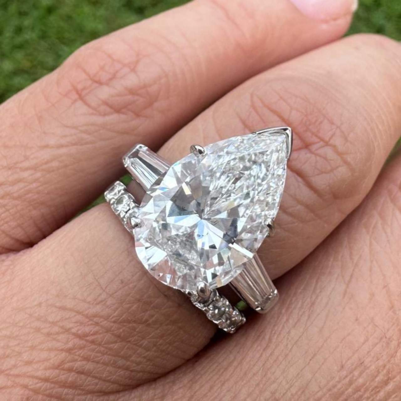 Platinum GIA Certified 7.29 Ct. Pear-shape Diamond Ring