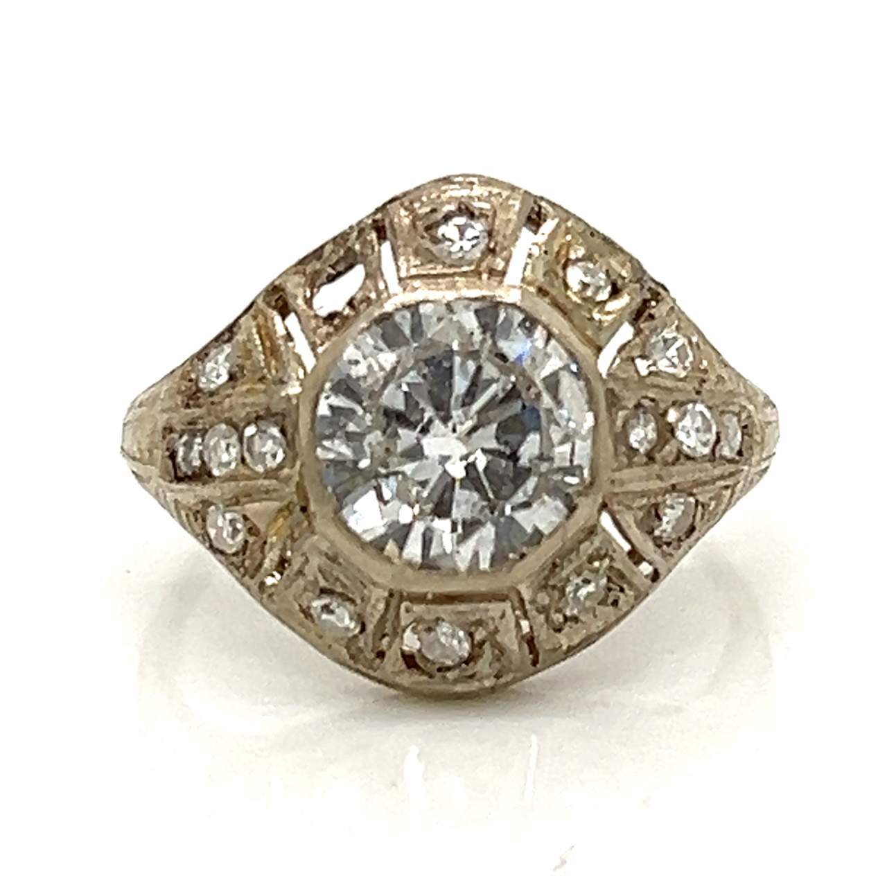 Art Deco Platinum 1.50 Ct. Diamond Ring