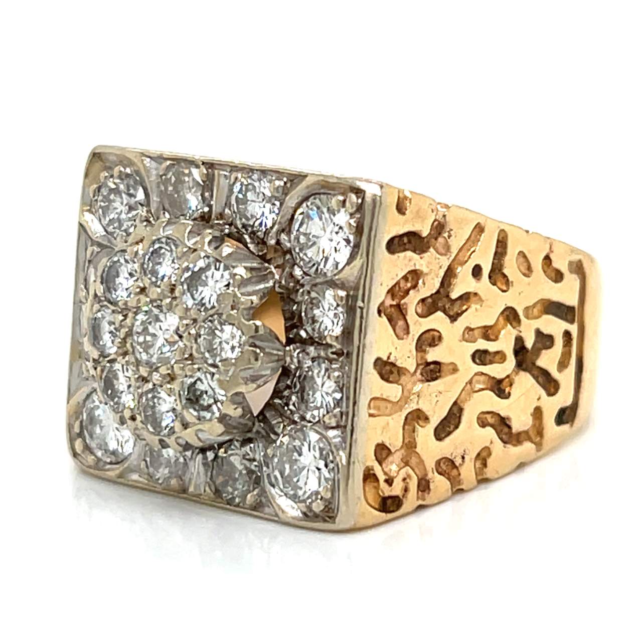 1970’s 14K Yellow Gold 2.70 Ct. Diamond Ring