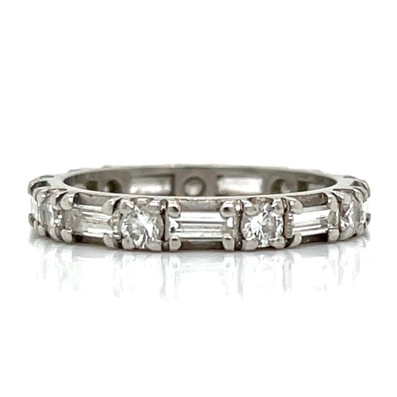 Art Deco Platinum 1.00 Ct. Diamond Eternity Band