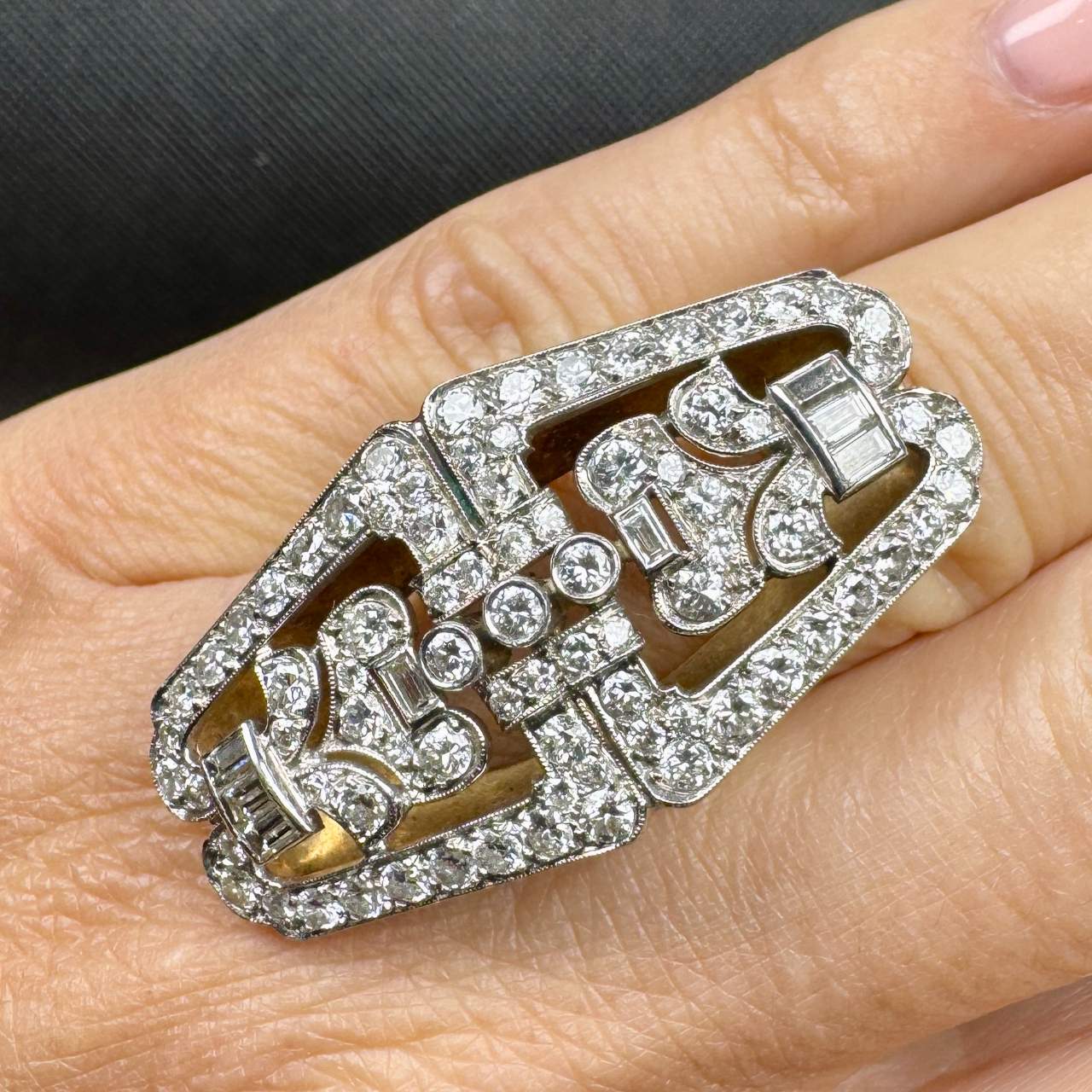 14K & Platinum Diamond Ring