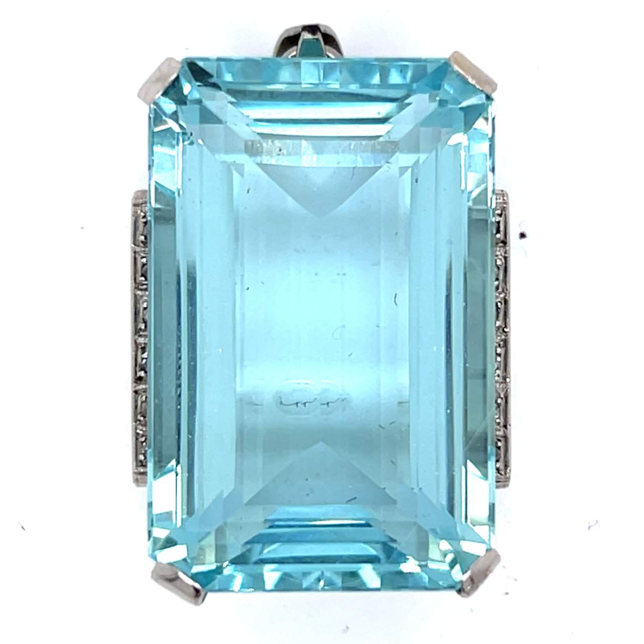 Platinum 70.00 Ct. Aquamarine Pendant