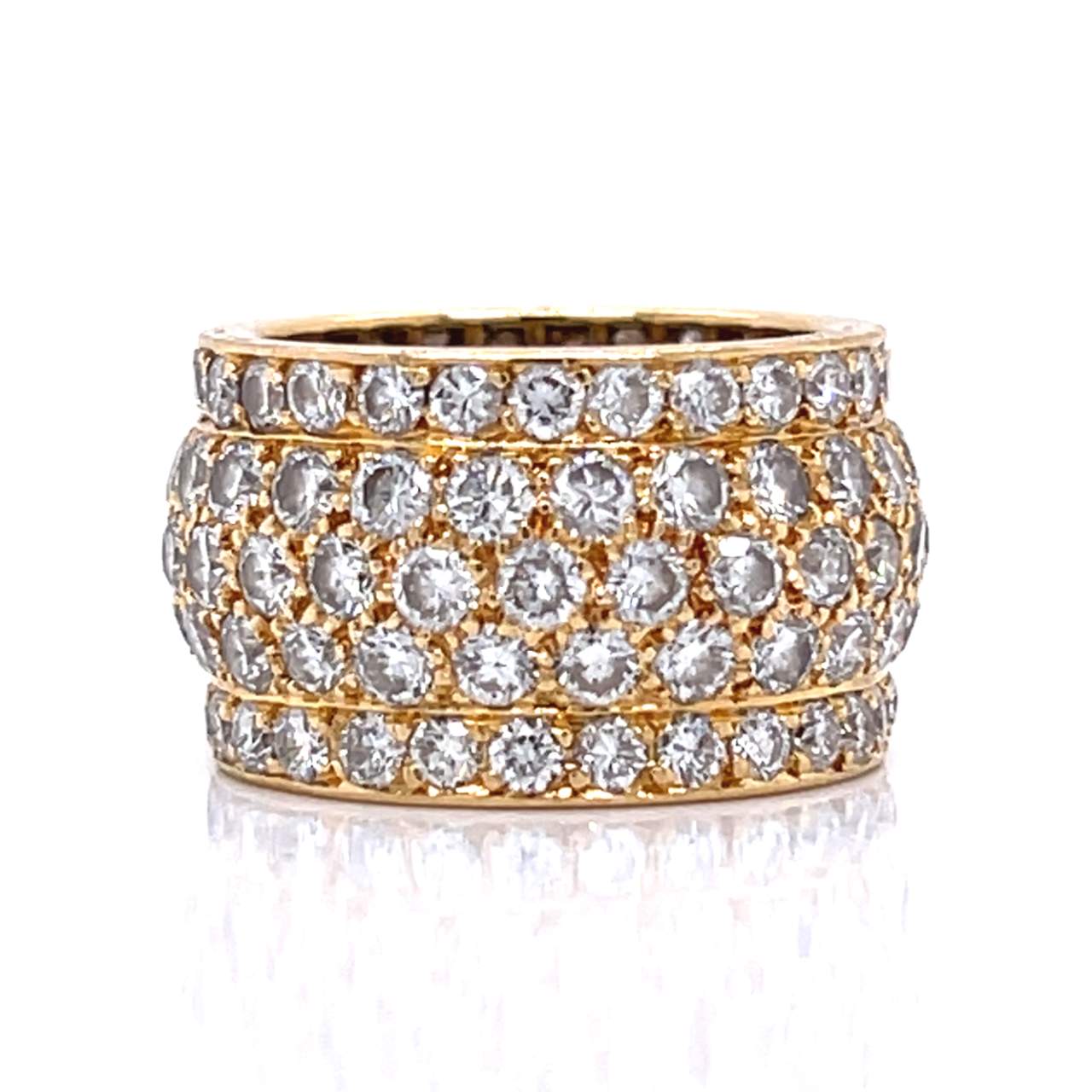 CARTIER French 18K Yellow Gold 6.50 Ct. Diamond Band