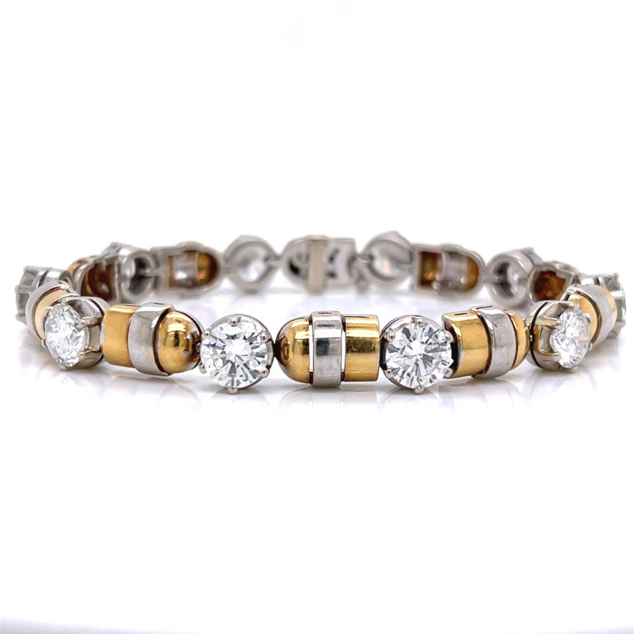 18K Yellow & White Gold Diamond Bracelet