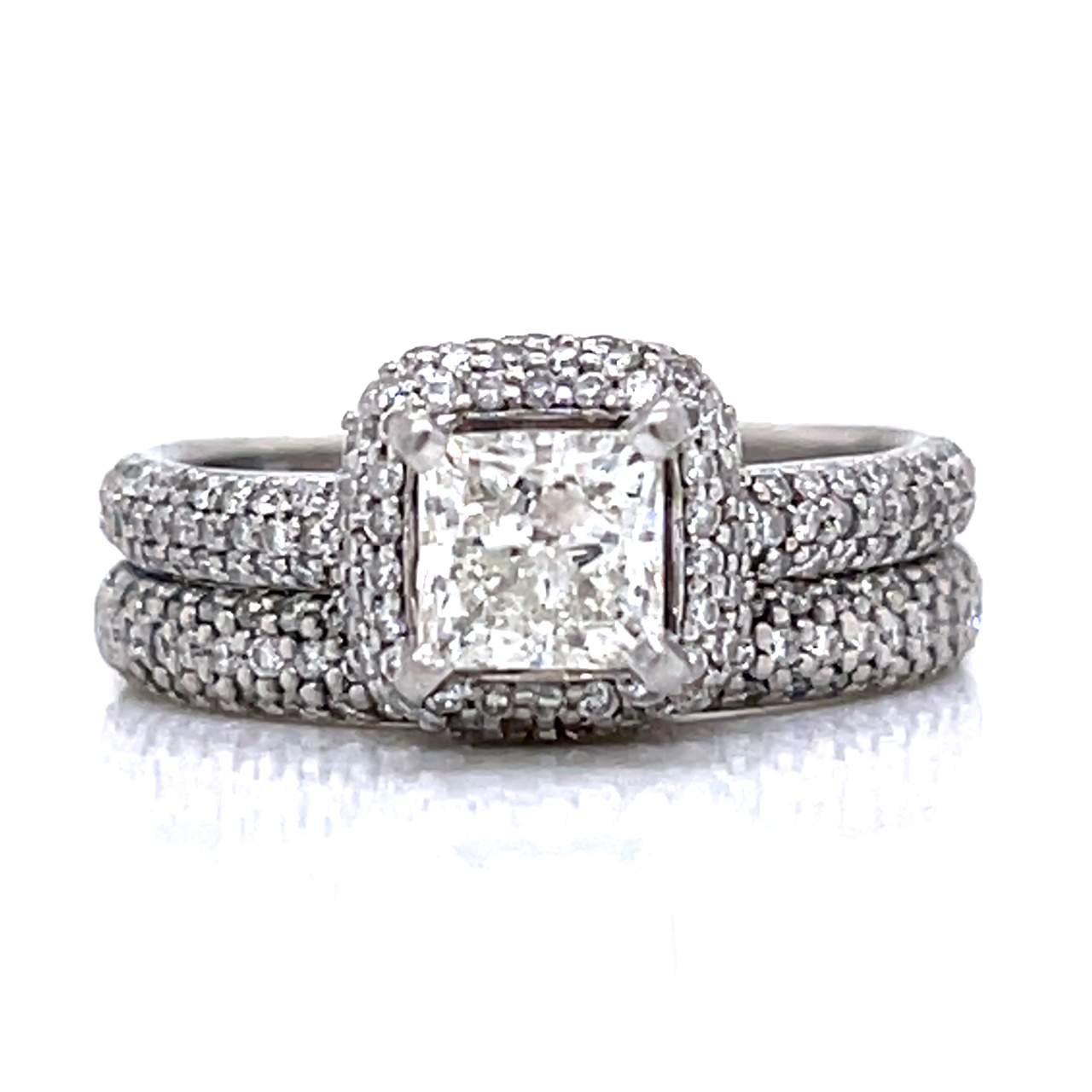 Platinum Diamond Ring Set