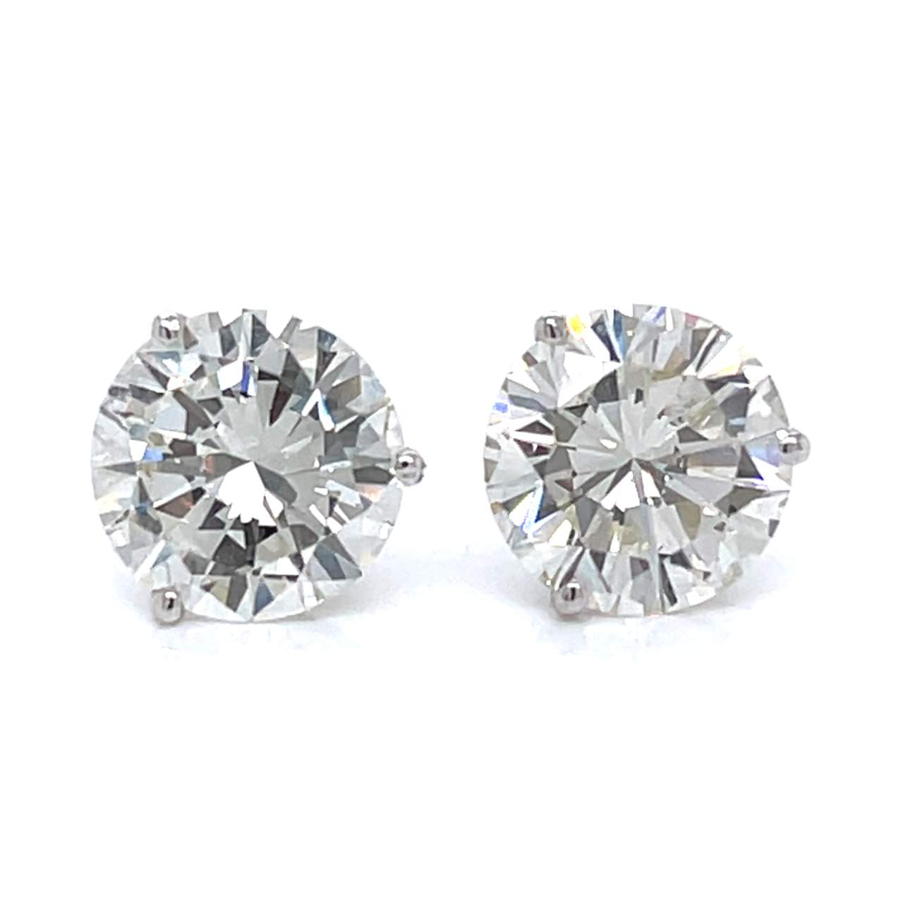 14K White Gold 7.24 Ct. Diamond Stud Earrings
