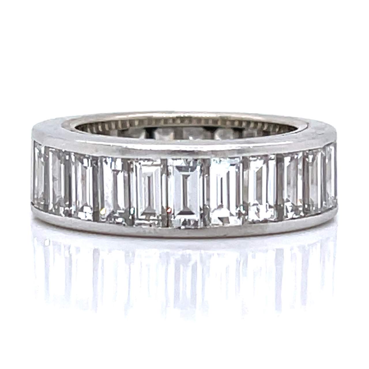Art Deco Platinum 8.00 Ct. Diamond Eternity Band