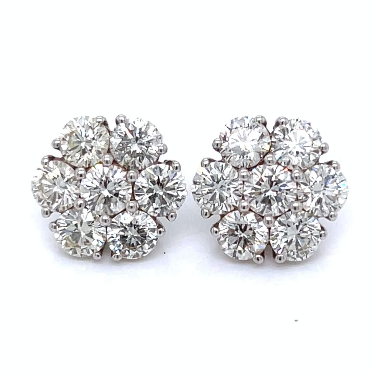 14K White Gold 4.80 Ct. Diamond Earrings