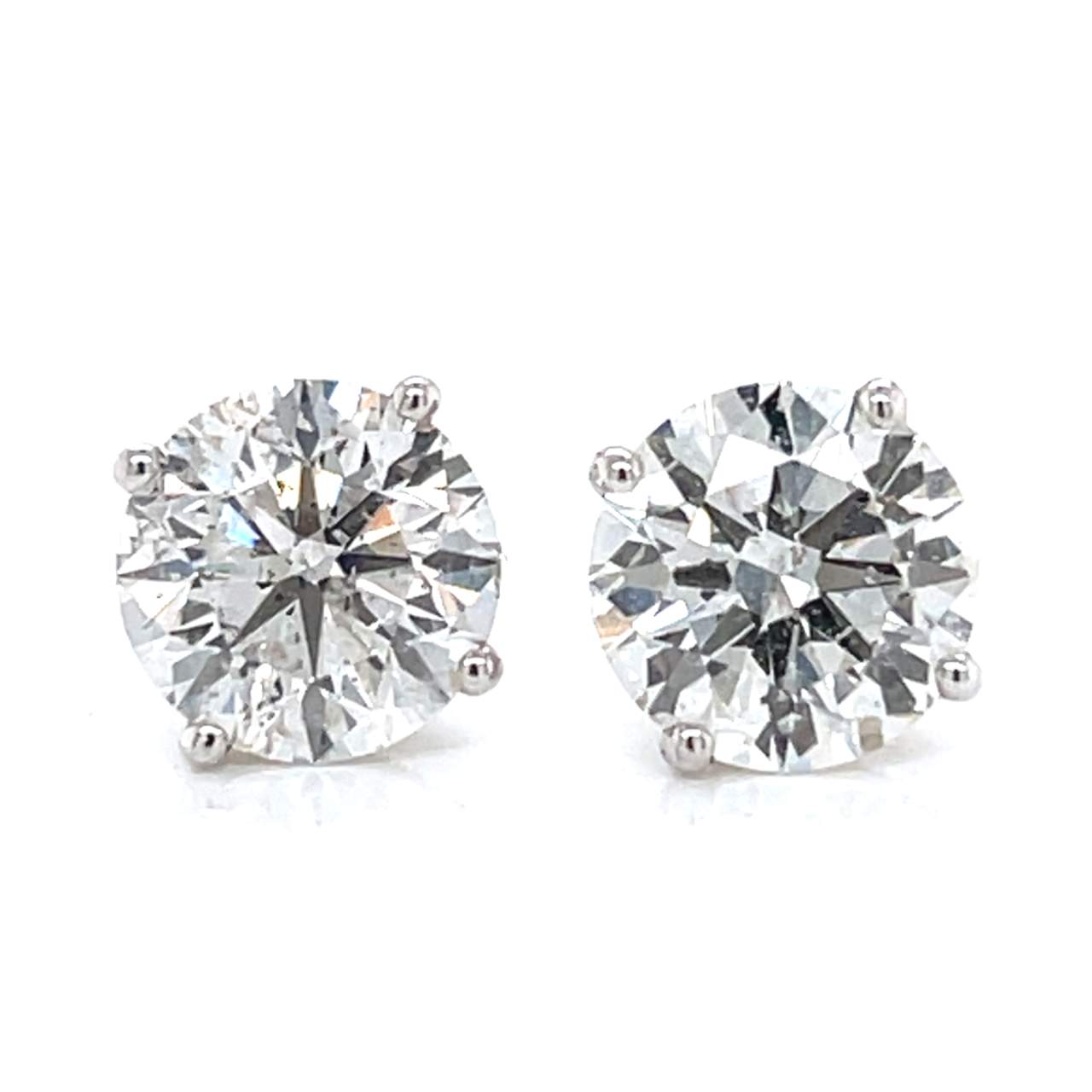 14K White Gold 5.43 Ct. Diamond Stud Earrings