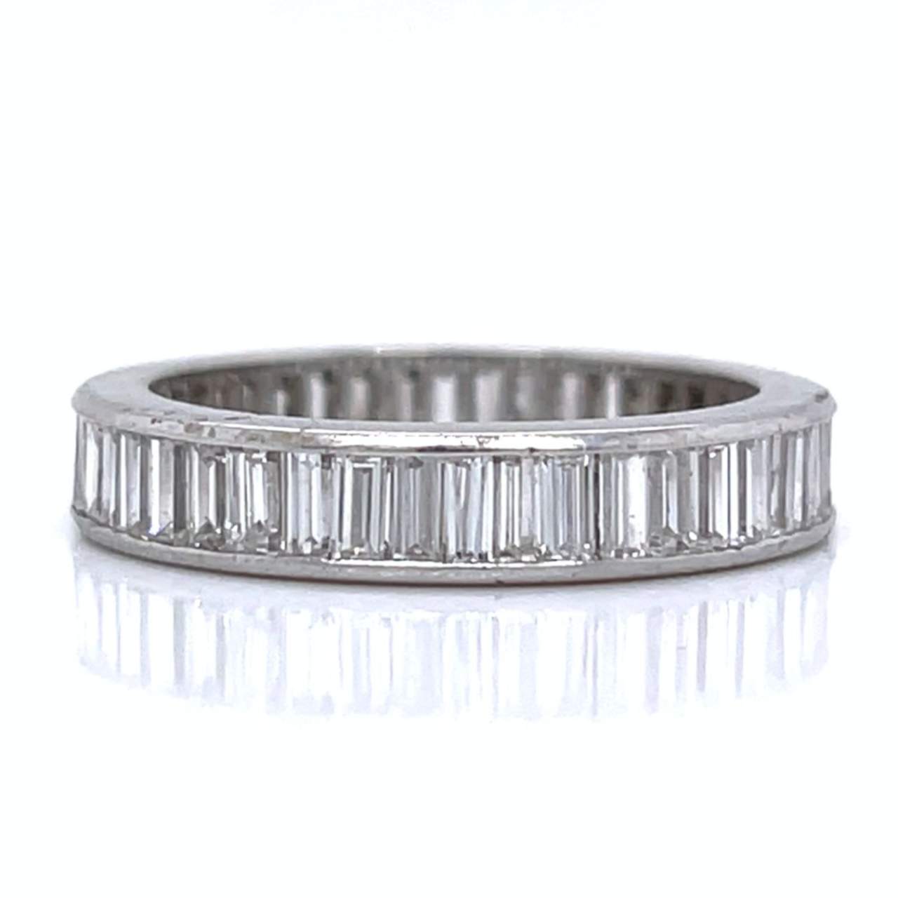 Art Deco Platinum 3.60 Ct. Diamond Eternity Band