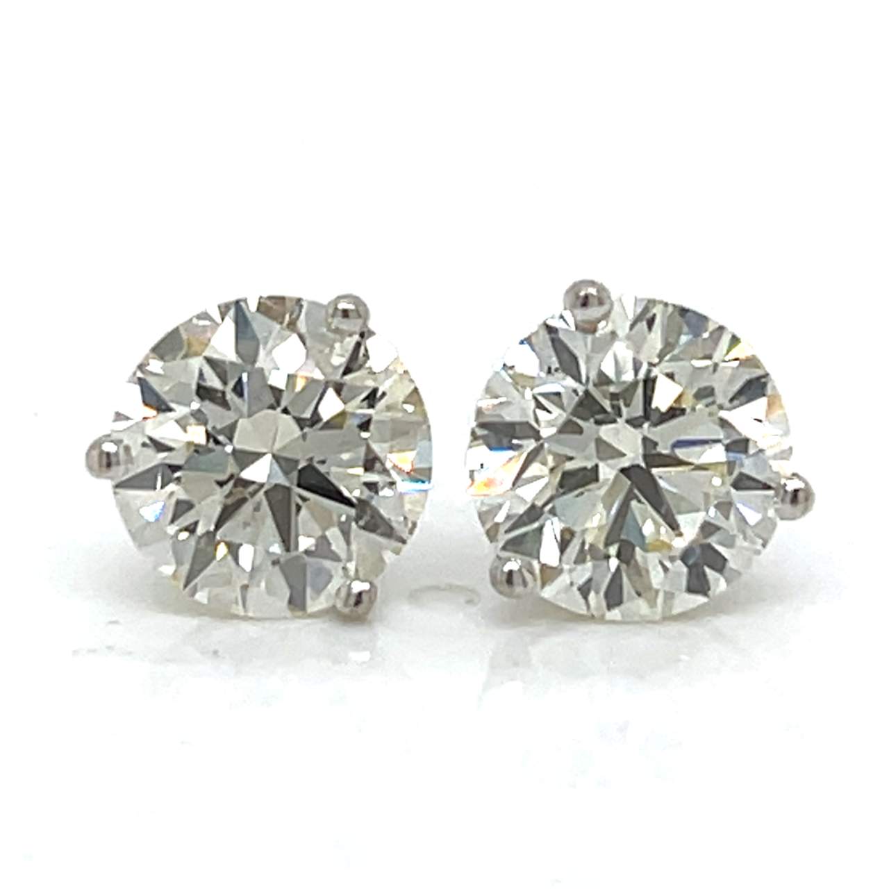 14K White Gold 5.00 Ct. Diamond Stud Earrings