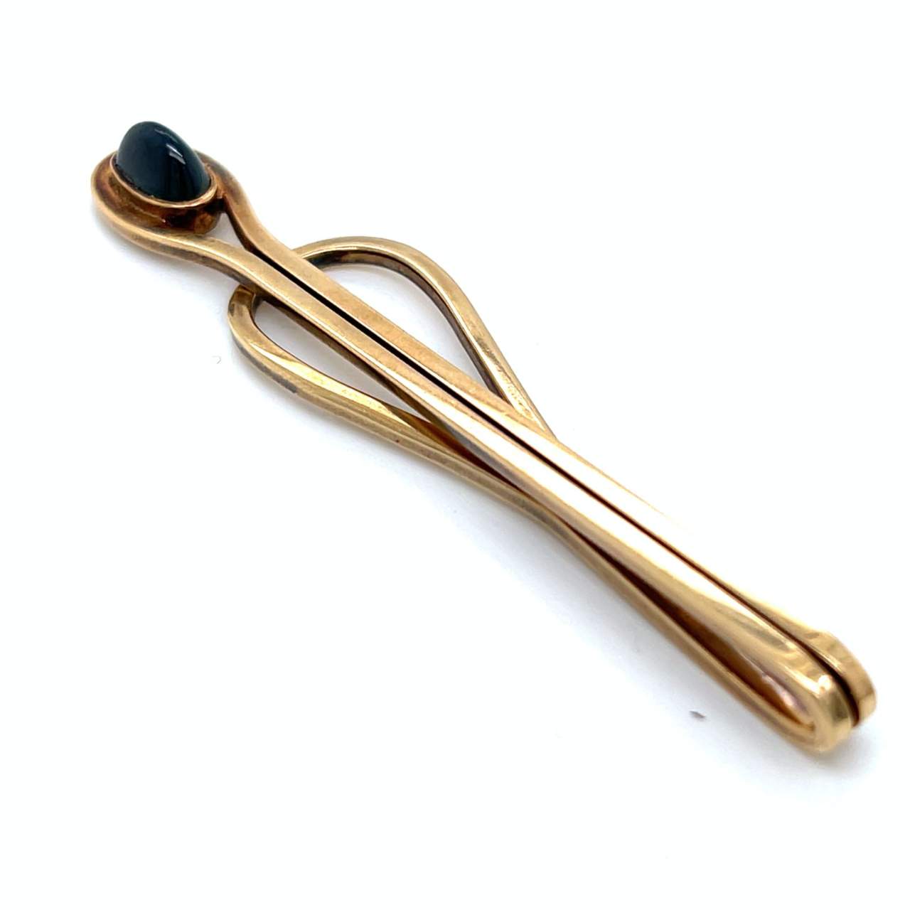 1960’s TIFFANY & CO. 14K Yellow Gold Sapphire Money Clip