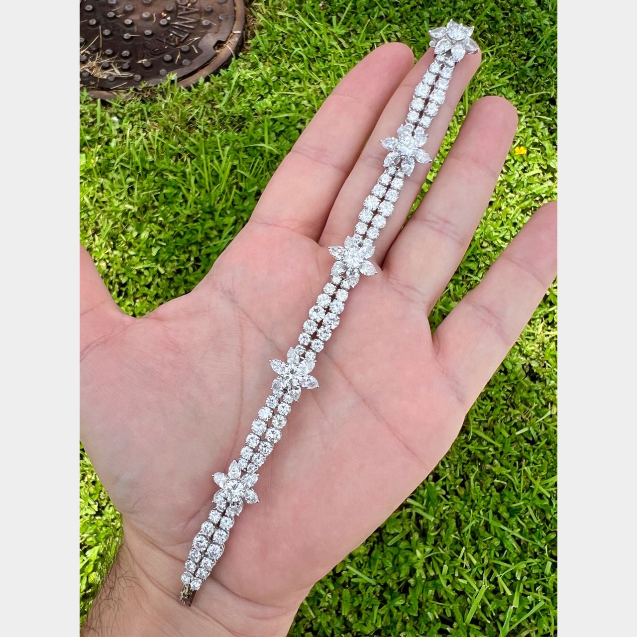 1960’s Platinum 26.40 Ct. Diamond Bracelet