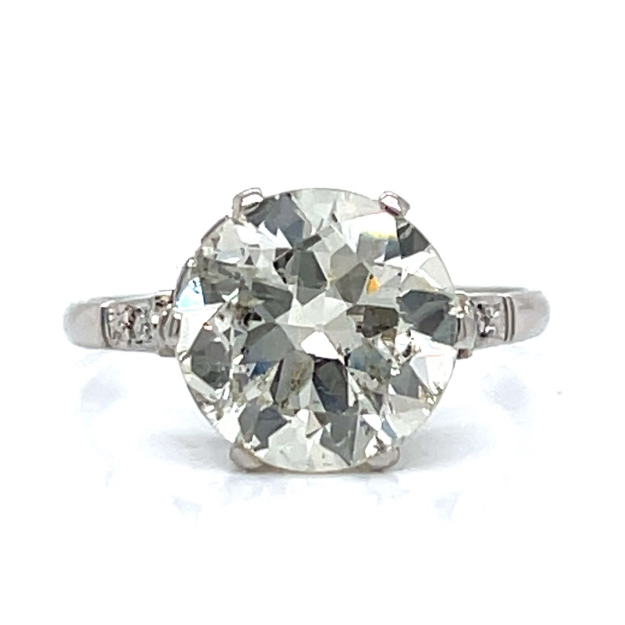 Art Deco Platinum 3.52 Ct. Diamond Ring