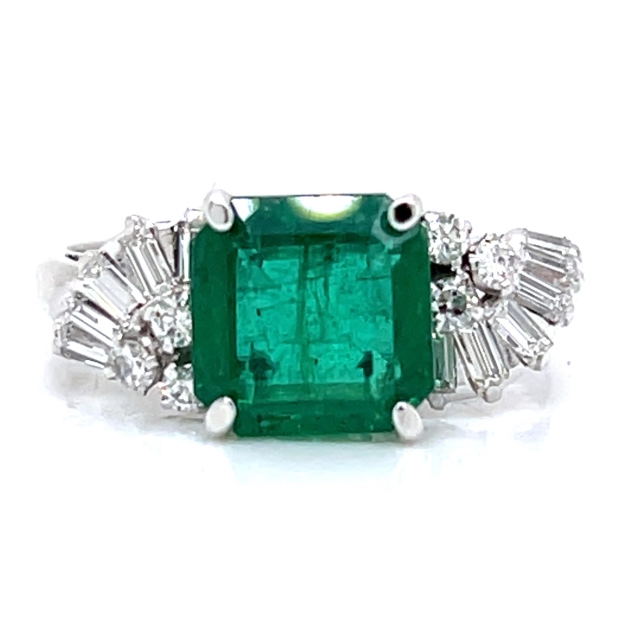 1950’s Platinum 2.67 Ct. Emerald & Diamond Ring